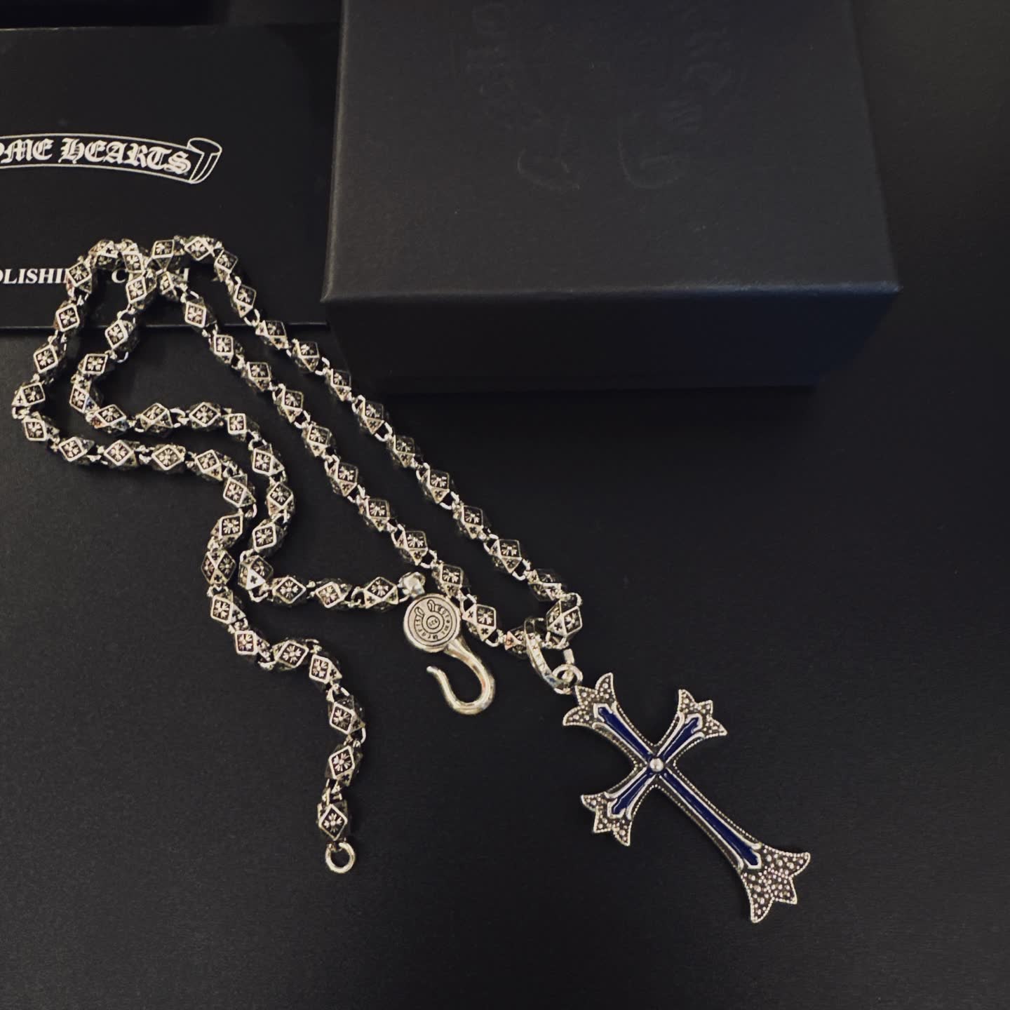 Chrome Hearts The Hearts Truth Silver Cross Necklace